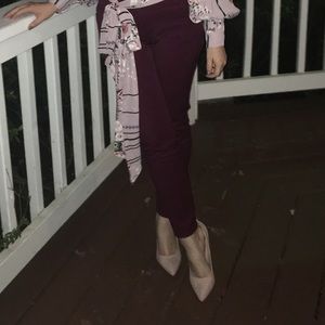 New York and Company dark red pants
